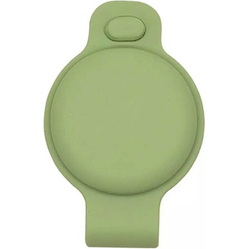 JC Силиконов държач за каишки за домашни любимци за Apple AirTag - JC AirTag Pet Collar Back Clip (зелен)