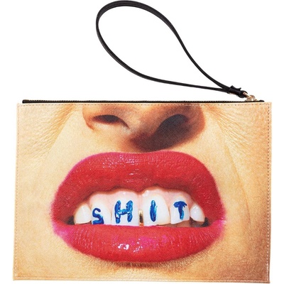 Seletti Taštička TOILETPAPER SHIT 28 x 20 cm oranžová