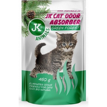JK ANIMALS Green Forest Absorber pohlcovač zápachů s vůní zeleného lesa 450 g