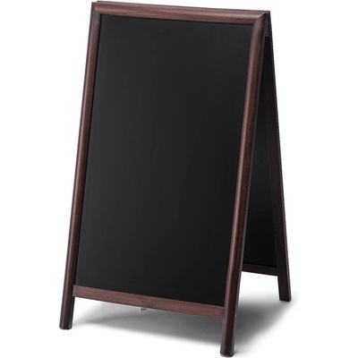 Jansen Display Dřevěné áčko s křídovou tabulí 68 x 120, tmavě hnědá, 680 x 1148 mm