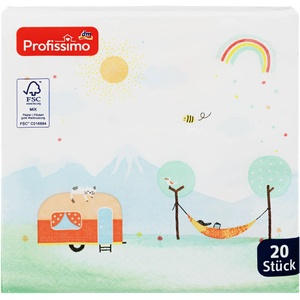 Profissimo Салфетките с мотив къмпинг, 33 × 33 cm, 20 бр (3118575)