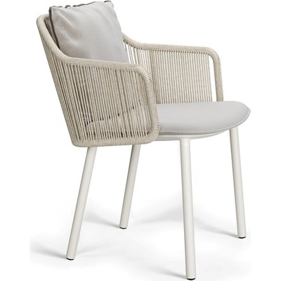 Tribu Jídelní křeslo Senja, rám hliník linen, výplet linen, bez sedáků