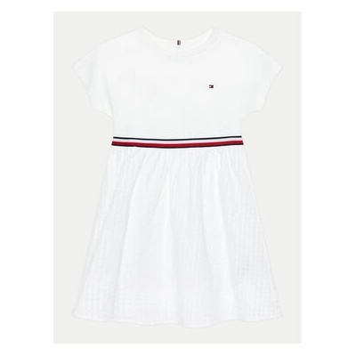 Tommy Hilfiger Ежедневна рокля Global Stripe KG0KG07925 D Бял Regular Fit (Global Stripe KG0KG07925 D)