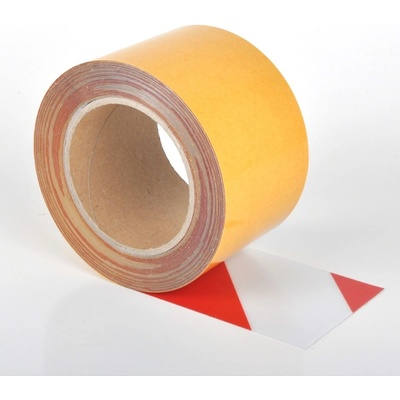 Univerzální podlahová páska WT-5125 – PVC, červeno-bílá, 75 mm × 10 m