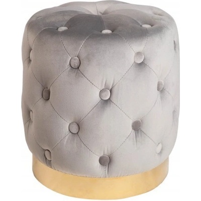 Anvicti1 Taburet MODERN BAROCCO 38 CM šedý sametTAB40731