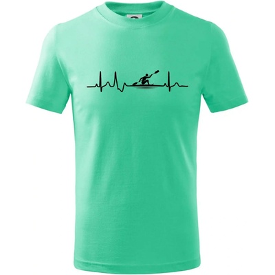 EKG pádlovania tričko detské mätová