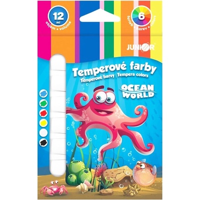 JUNIOR barvy temperové 12 ml 6 ks