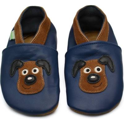 Hopi Hop kožené capáčky Barefoot Pejsek na modré