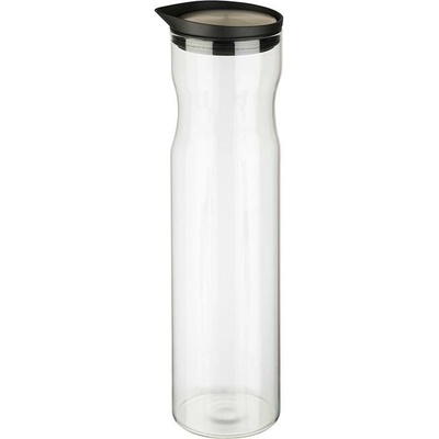 APS Sklenená karafa s nerezovým vekom, 1,2 l, 80x320 mm, číra, inox 10722