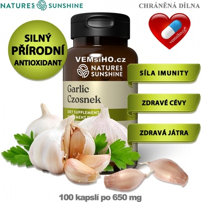 Nature’s Sunshine GARLIC Cesnak 100 kapsúl po 650 mg