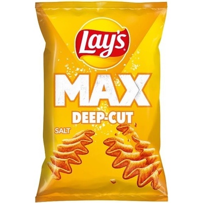 Lay's Max Deep-Cut smažené bramborové lupínky solené 120 g