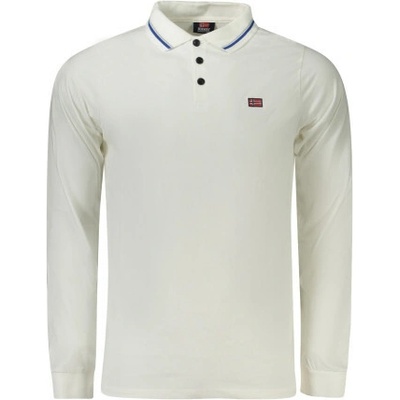 Norway 1963 Polo Maniche Lunghe Uomo Bianco Bílá