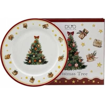 Mělký jídelní talíř Duo Christmas Tree 3 27 cm
