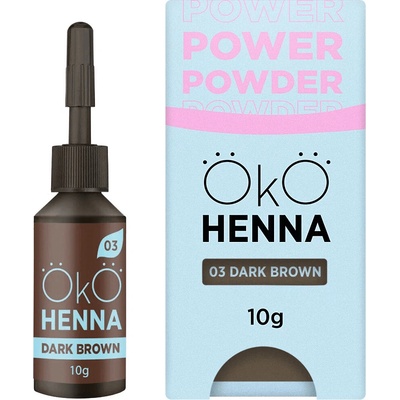 OKO Power Powder Henna prášková henna na obočie Dark Brown 10 g