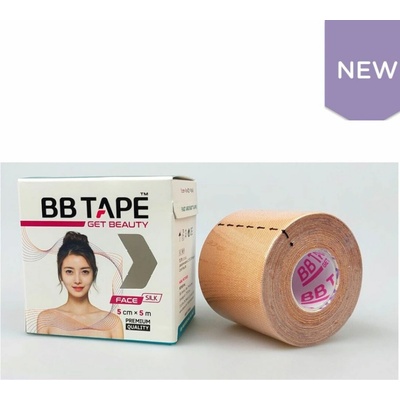 BB Tape ICE tejp na obličej z hedvábí béžová 5 m x 5 cm