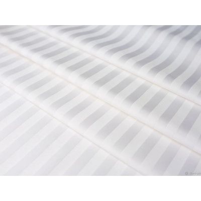 Mirtex Látka ATLAS-HOTEL 150/100 Bílá 10mm hotelový pruh šíře 300cm