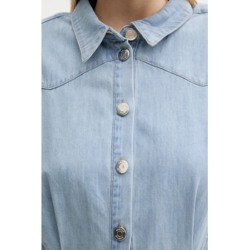 Gestuz Дънкова рокля Gestuz в синьо дълга със стандартна кройка 10910194 (10910194)