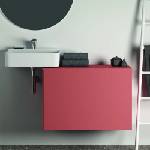Ideal Standard Atelier Conca червено-оранжев матов стенен шкаф с 2 чекмеджета с плот 80 см (T4322Y3)