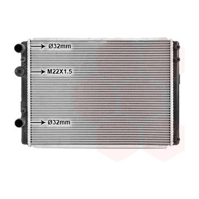 Chladič, chlazení motoru VAN WEZEL 58002249 58002249