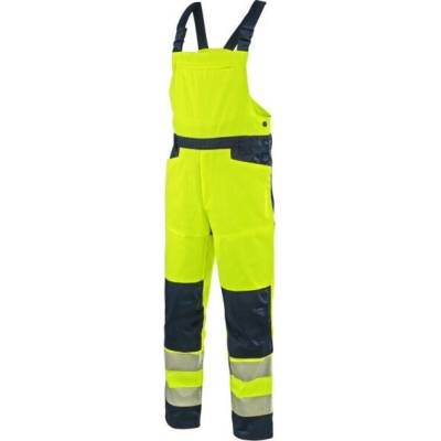 CXS Halifax nohavice s laclem výstražné so sieťovinou pánske žltá fluorescent/modrá