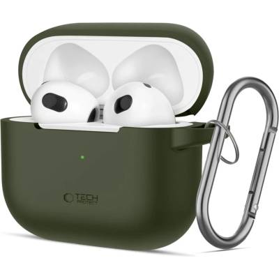 Tech-protect силиконов кукичка Apple AirPods 3 маслиненозелен (5906302375110)
