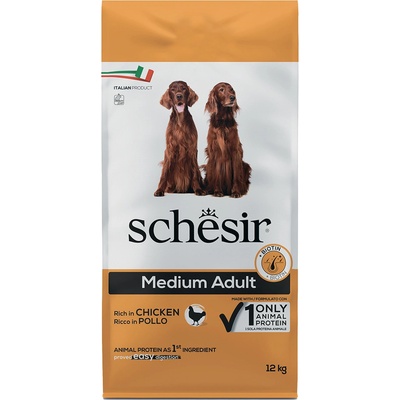 Schesir Dog Medium Adult Kuracie s ryžou 12 kg