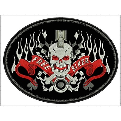Nášivka Free biker ovál
