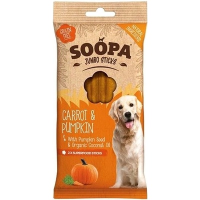 Soopa Dentálne tyčinky Jumbo s mrkvou a tekvicou 170 g