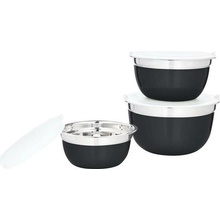 UTC UT0179 Miska s vekom čierna nerez 3 ks