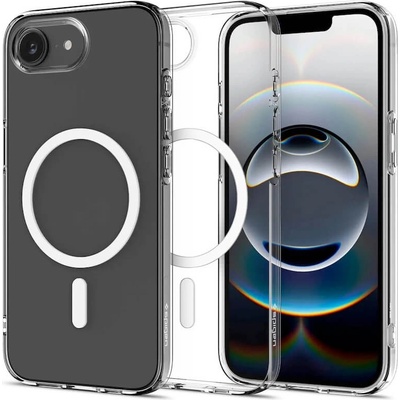 Spigen Тънък качествен силиконов (TPU) калъф с MagSafe за iPhone 17e, iPhone 16e - Spigen Crystal Flex Magnetic Case (прозрачен) (ACS09127)