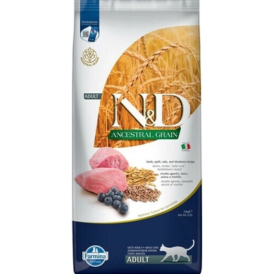 N&D Ancestral Adult Cat Neutered jahňacie mäso špalda ovos a čučoriedky 10 kg