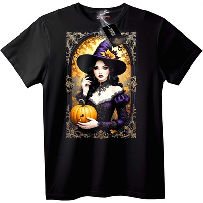 NOONEBRAND Тениска Halloween Вещица с Тиква - 6XL, White