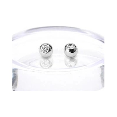 Šperky4U náhradní kulička bílé zlato ZL01162-1204-WG