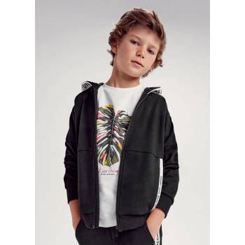 Image 1 of MAYORAL Суичър за момче в черно с бели ленти и надписи Майорал