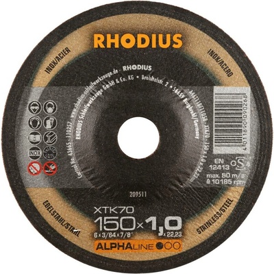 RHODIUS Řezný kotouč 150x1 150x1,0x22,23 inox