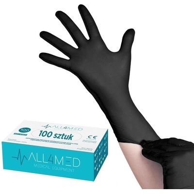 ALL4MED nitrilové čierné 100 ks