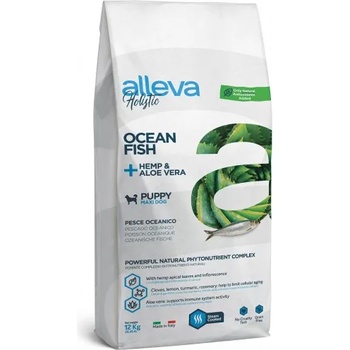 Diusapet Alleva® holistic (puppy maxi) ocean fish + hemp & aloe vera - пълноценна храна за млади кученца от едри породи, както и за бременни и кърмещи кучета, Италия - 12 кг 2394