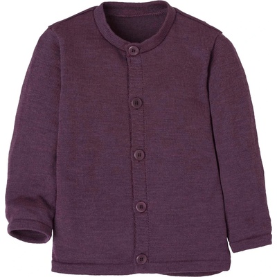 disana Детско вълнено яке disana Kid's Strick-Jacke Cardigan - Aubergine - размер 110/116 (EU) (703-6088-0113)