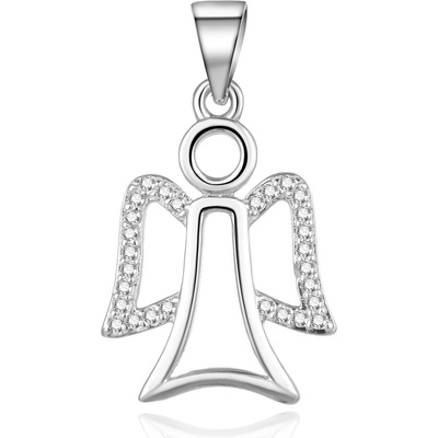 Beneto Slušivý stříbrný přívěsek Andílek AGH617L