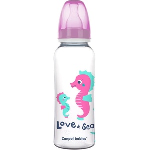 Canpol babies Шише за хранене Canpol - Love&Sea, 250 ml, Розово (59/400_pin)