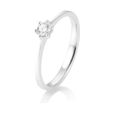 Sofia Diamonds prsteň z bieleho zlata s diamantom BE41 82143