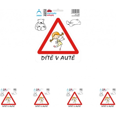 Walteco Dítě v autě - veselá holka, 150x180mm, samolepka Množství: 5 ks , 20181BP1
