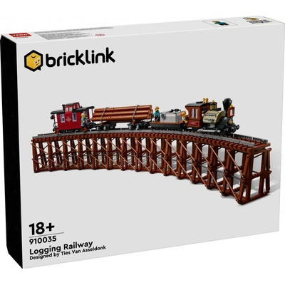 LEGO® Bricklink 910035 Přeprava dřeva po železnici