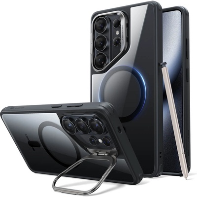 ESR Хибриден кейс с висока степен на защита с MagSafe за Samsung Galaxy S26 Ultra - ESR Classic Hybrid HaloLock Kickstand MagSafe Case (черен-прозрачен) (KF2361164)