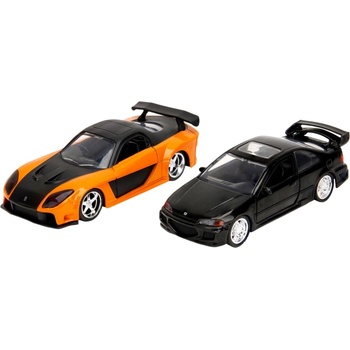 Jada Toys Комплект метални коли Jada Toys - Fast and Furious Legacy Series, Honda Civic EJ1 and Mazda RX-7, 1: 32 (253202011)