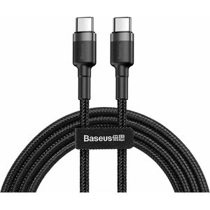 Baseus Кабел за данни Cafule (E0418501) (3 броя) - Baseus - бързо зареждане, USB-C към USB-C, 60W, 2м - Черно / Сиво