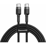 Baseus Кабел за данни Cafule (E0418501) (3 броя) - Baseus - бързо зареждане, USB-C към USB-C, 60W, 2м - Черно / Сиво