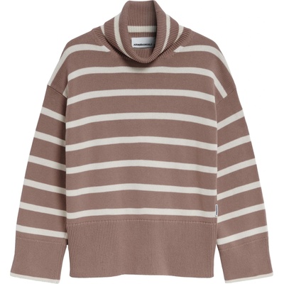 ARMEDANGELS Дамски пуловер ARMEDANGELS Women's Chanaa Stripes Jumper - Cinnamon Dust / Oatmilk (117-2810-0113)