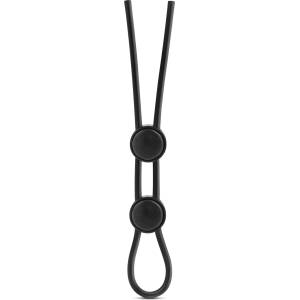 Blush Stay Hard Double Loop Cock Ring Black
