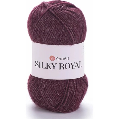 YarnArt pletací příze YarnArt SILKY ROYAL 444 vínová, klasická 50g/140m